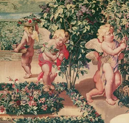 Kinder im Garten (nach einem Karton von Le Brun), gewebt in der Gobelin-Manufaktur
